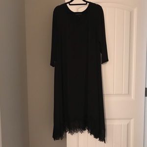 black dress 🖤 with lace bottom